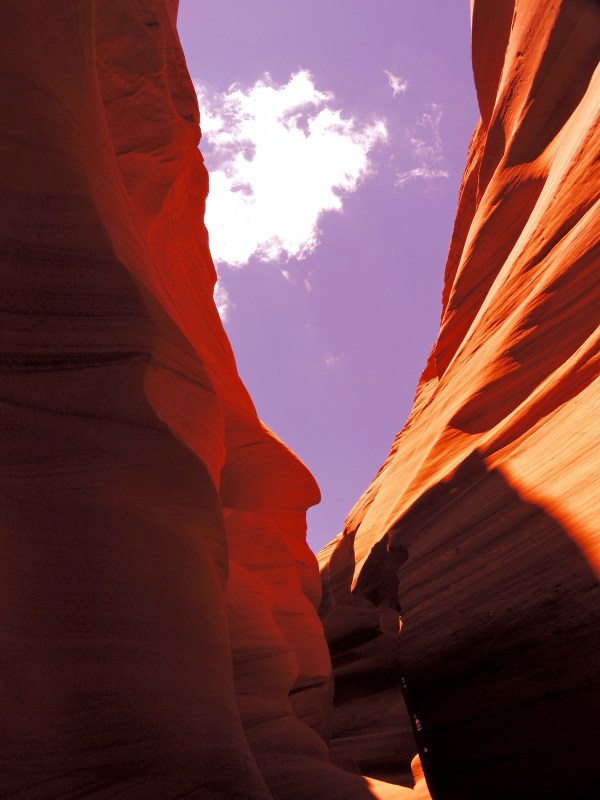 View within the Lower Antelope Canyon in Page, AZ.
