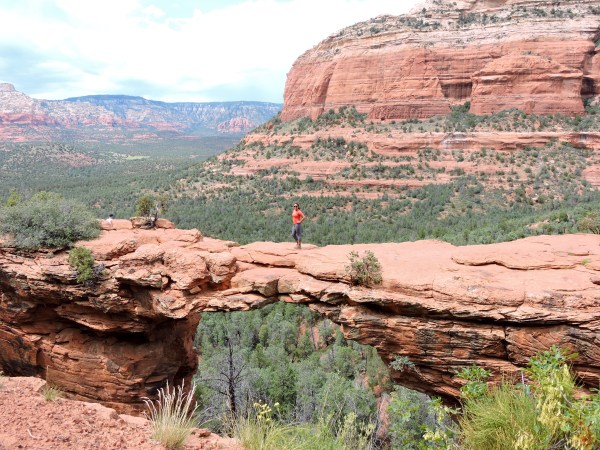 Making it across Devil's Bridge in Sedona, AZ.