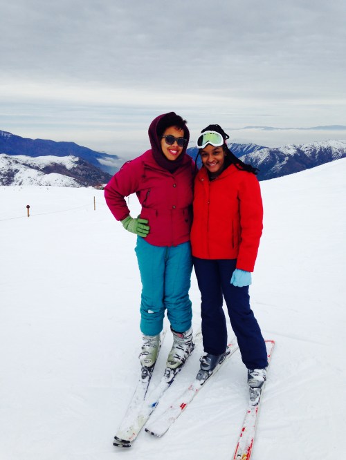 Me and the Bestie skiing on El Colorado in Chile